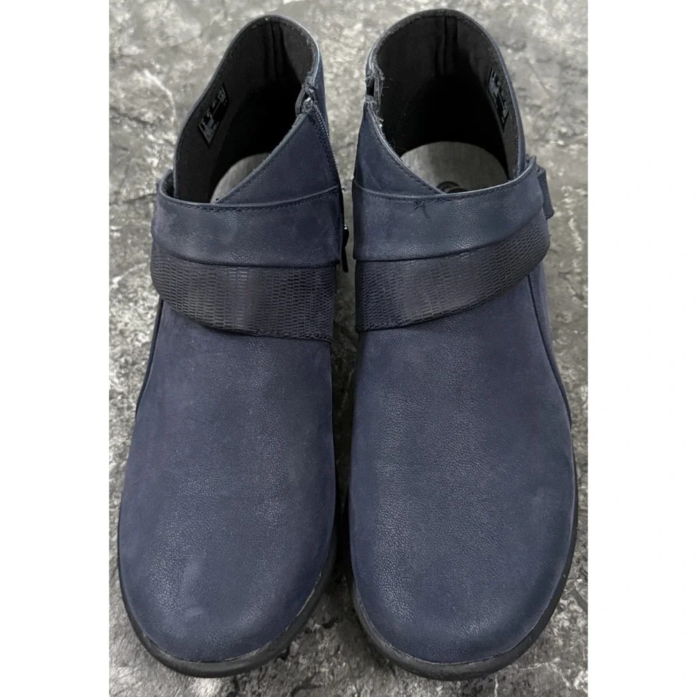 Clarks Cloudstepper Womens Sillian Rani Ortholite Comfort Boots Navy Sz 8.5